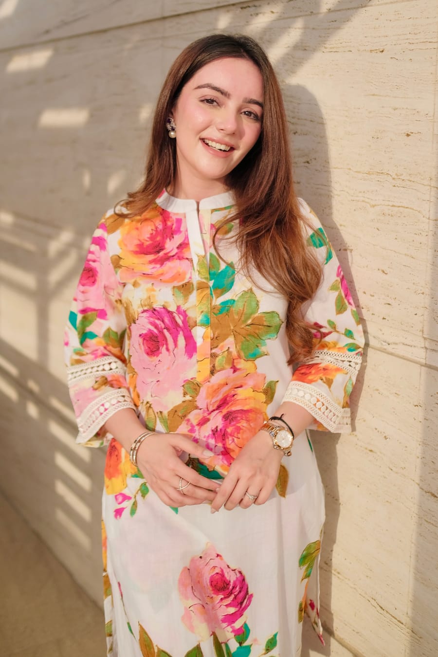 White Floral Bliss Muslin Co-Ord Set